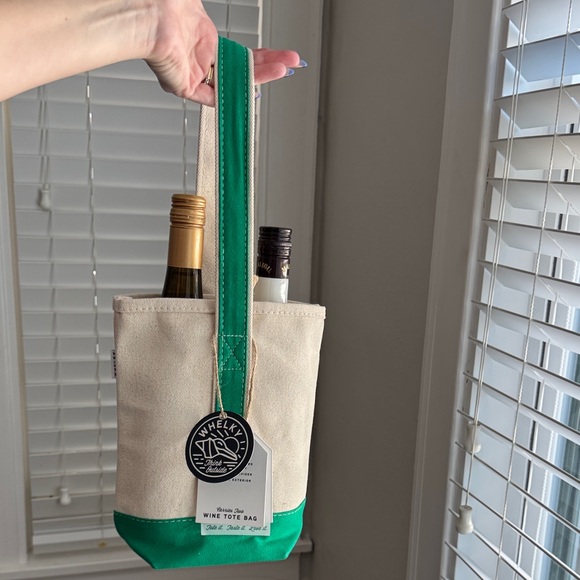 Whelky Canvas Wine Tote Bag for 2 Bottles - Picture 2 of 4